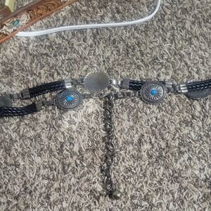 Silver and Turquoise Western Belt